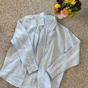 Muji - women’s linen striped shirt